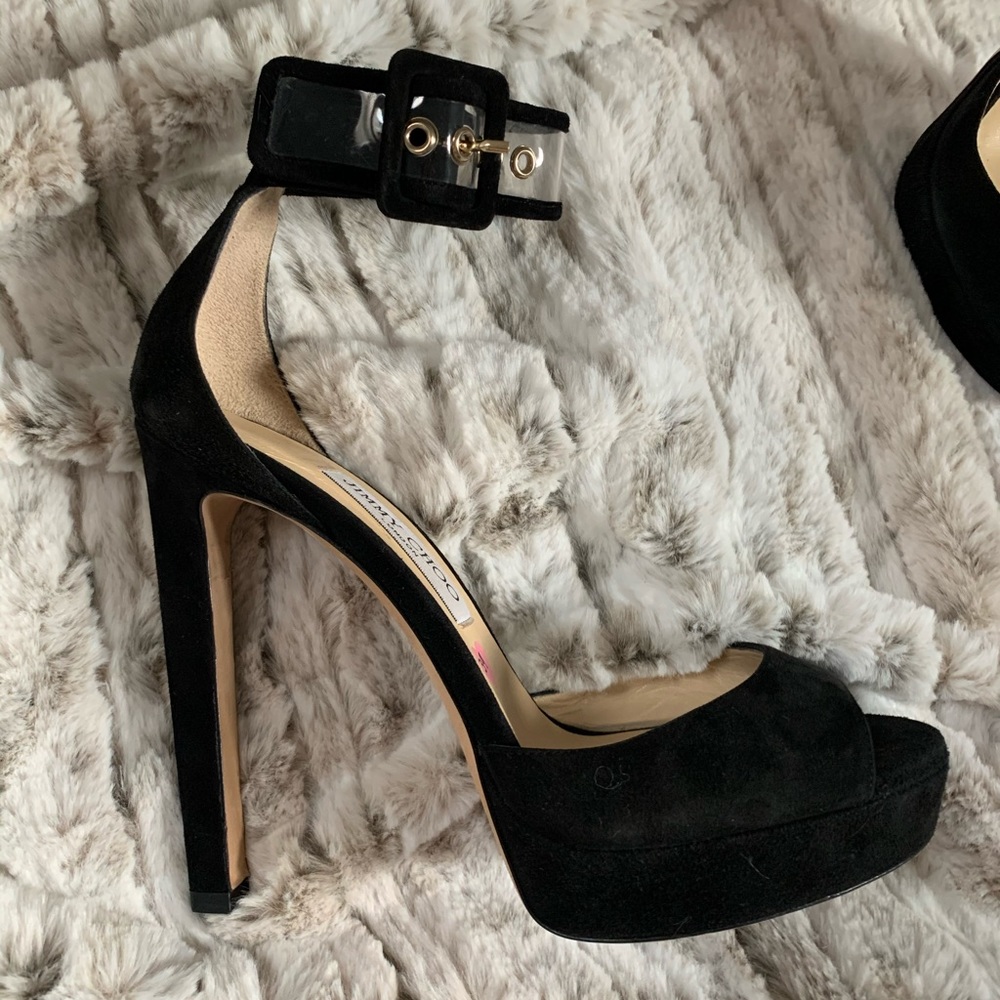Black Jimmy Choo Ankle wrap Heels
